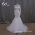 Long Sleeve Lace Slim Mermaid Bridal Gown Wedding Dress